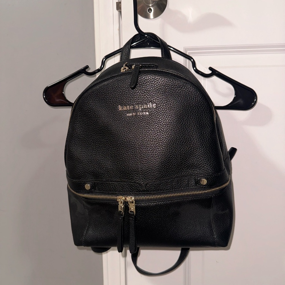 Kate Spade Black Leather Backpack Purse